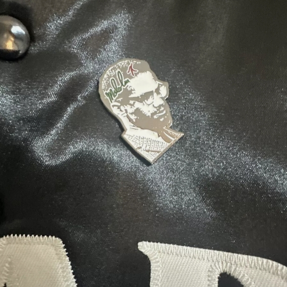 Men's Headgear Classics Dead President Bomber Black Soft Premium Satin Jacket L - Picture 5 of 6